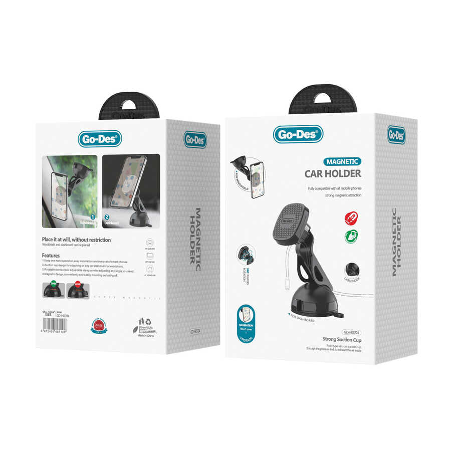 Go Des GD-HD704 Magnetic Araç Telefon Tutucu - 2 Go Des GD-HD704 Magnetic Araç Telefon Tutucu - 2